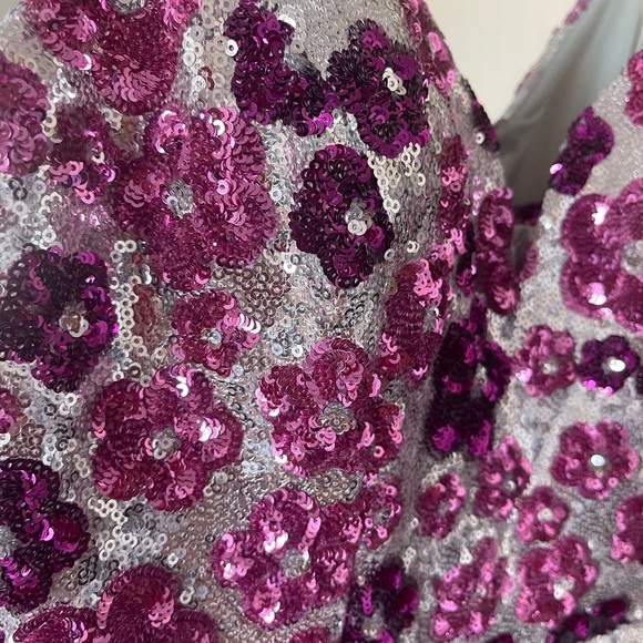 B Darlin Pink and Purple Sequin Dress - Picture 5 of 7